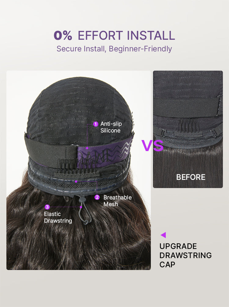 All-Day Curl Hold™ Premier Grade Hair 250% Density Loose Wave SilkShield™ Glueless 13x4 HD Lace Front Wig Pre-Cut Lace Flexi-Fit Drawstring Cap-24