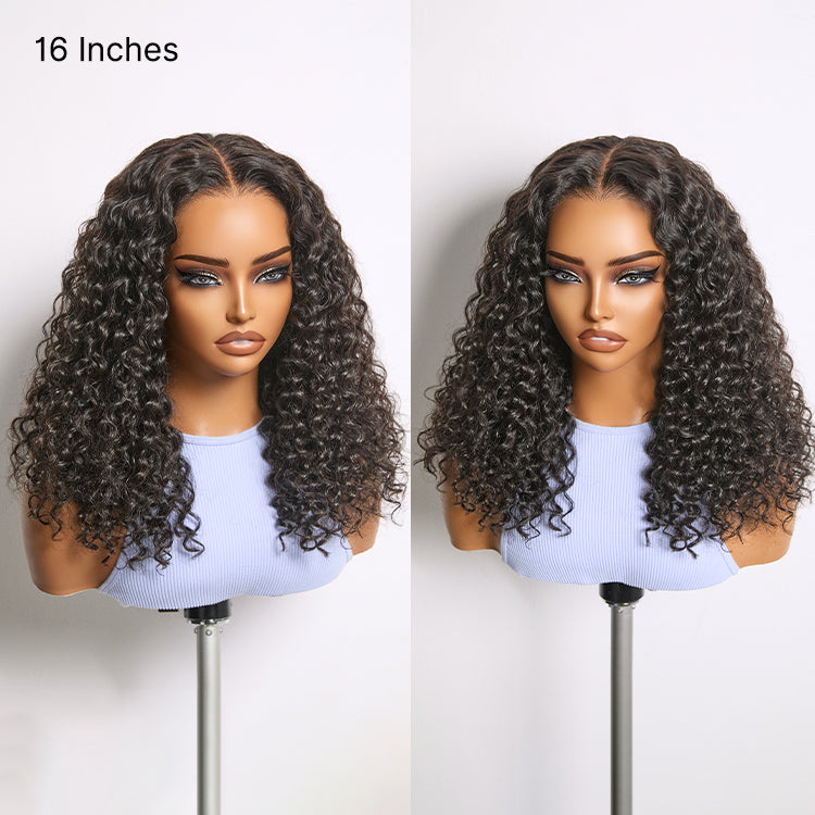 Halo Hair Style All-Day Comfort Wig 180% Density Soft & Full Water Wave Glueless 7x6 Closure HD Lace Human Hair Wig Pre-Cut Lace