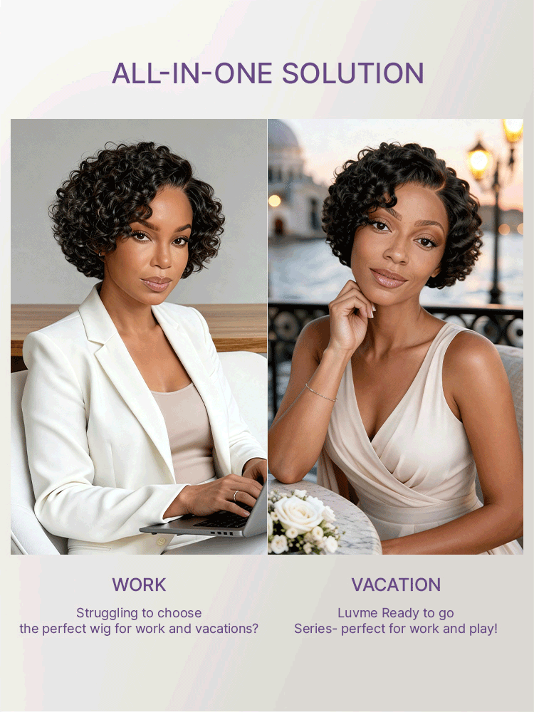New Customers Only | Water Wave Pixie Cut Water Wave Glueless Minimalist HD Lace Short Curly Wig-14