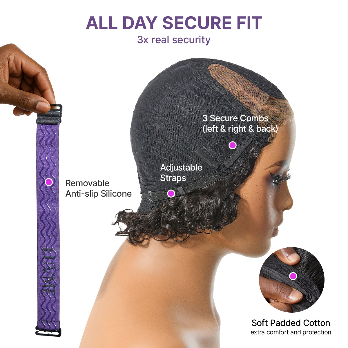 Melted Hair Natural Black Water Wave Wig Glueless Wig