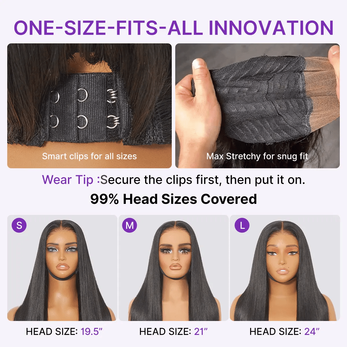Halo Hair Style All-Day Comfort Wig 180% Density Blonde Highlight Butterfly Cut Layered Light Yaki Straight Glueless 7x6 Closure HD Lace Wig Pre-Cut Lace