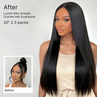 Readitress Pre-Separated Feather Crochet Human Hair for Miracle Knots Boho Braids | Silky Straight Protective Style (Free Gifts Included) - US Only