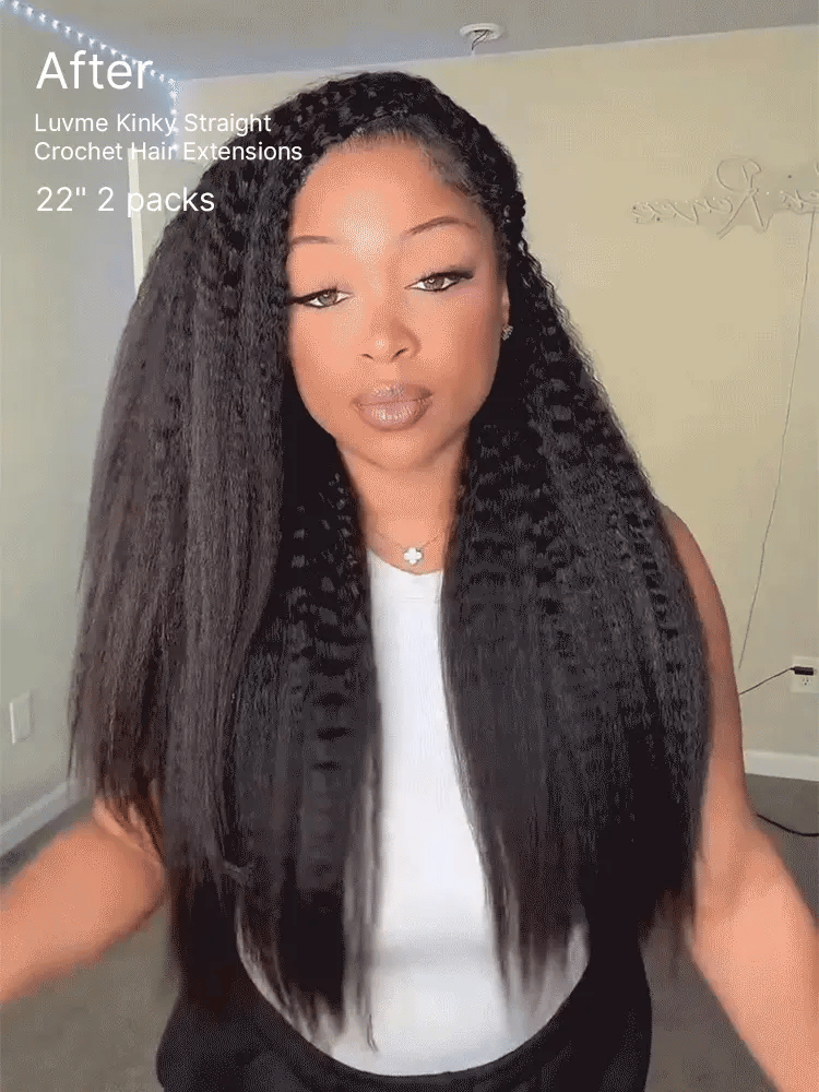 Readitress Pre-Separated Feather Crochet Human Hair Extensions Kinky Straight Protective Style with Free Gifts - US Only