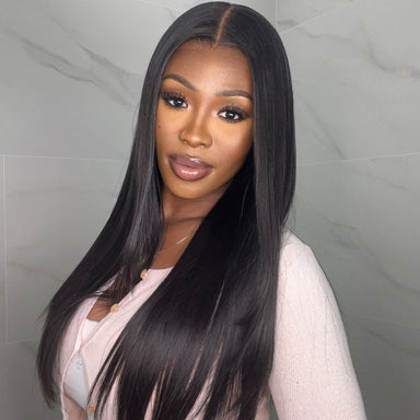 Halo Hair Style Hair Straight Glueless 13x4 Frontal Lace Long Wig 100% Human Hair | US Only