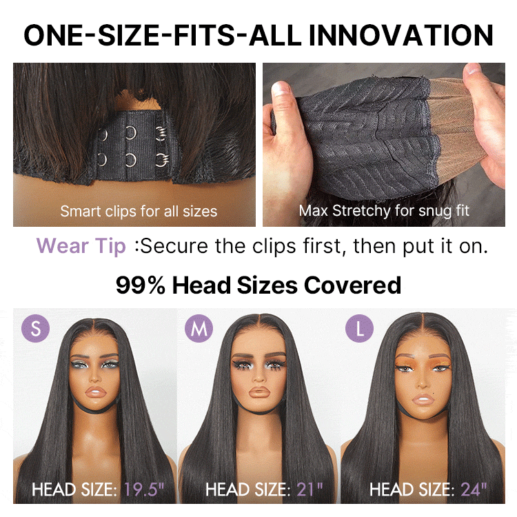 Halo Hair Style All-Day Comfort Wig 180% Density Rich Dark Plum Bone Straight with Baby Hair PartingMax Glueless 7x6 Closure HD Lace Wig Pre-Cut Lace