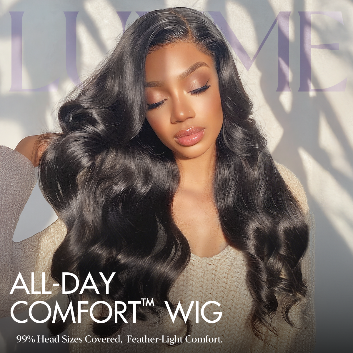 Halo Hair Style All-Day Comfort Wig PartingMax Glueless 7x6 Closure HD Lace Loose Body Wave Long Wig Pre-Cut Lace