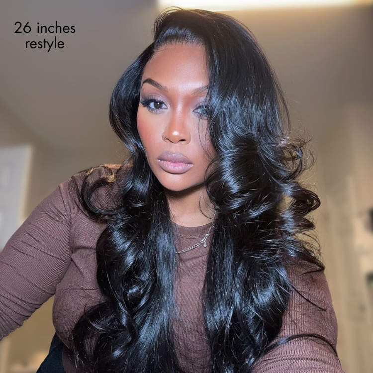 Halo Hair Style All-Day Comfort Wig PartingMax Glueless 7x6 Closure HD Lace Loose Body Wave Long Wig Pre-Cut Lace