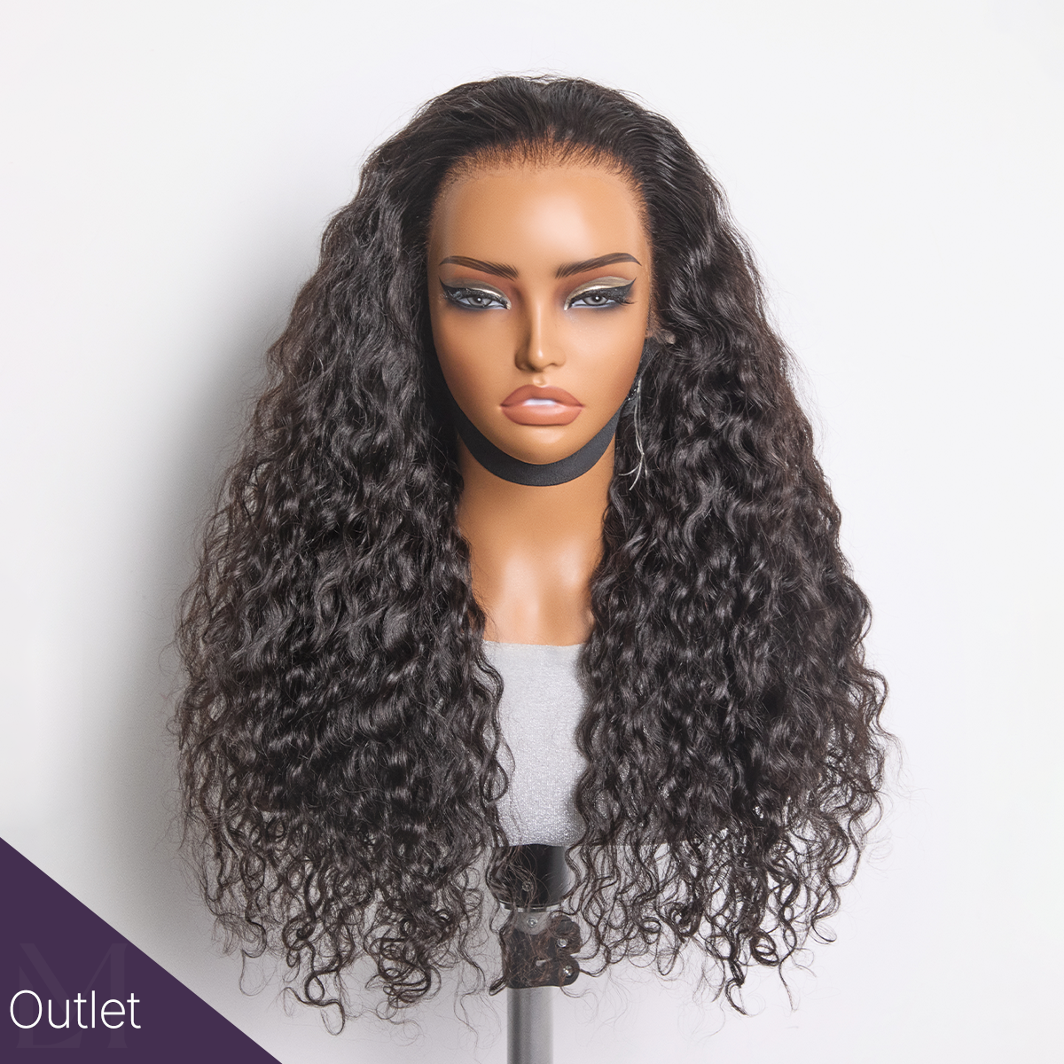 Outlet | Wate Wave Ear-to-ear Glueless 13x6 Frontal HD Lace Long Curly Wig
