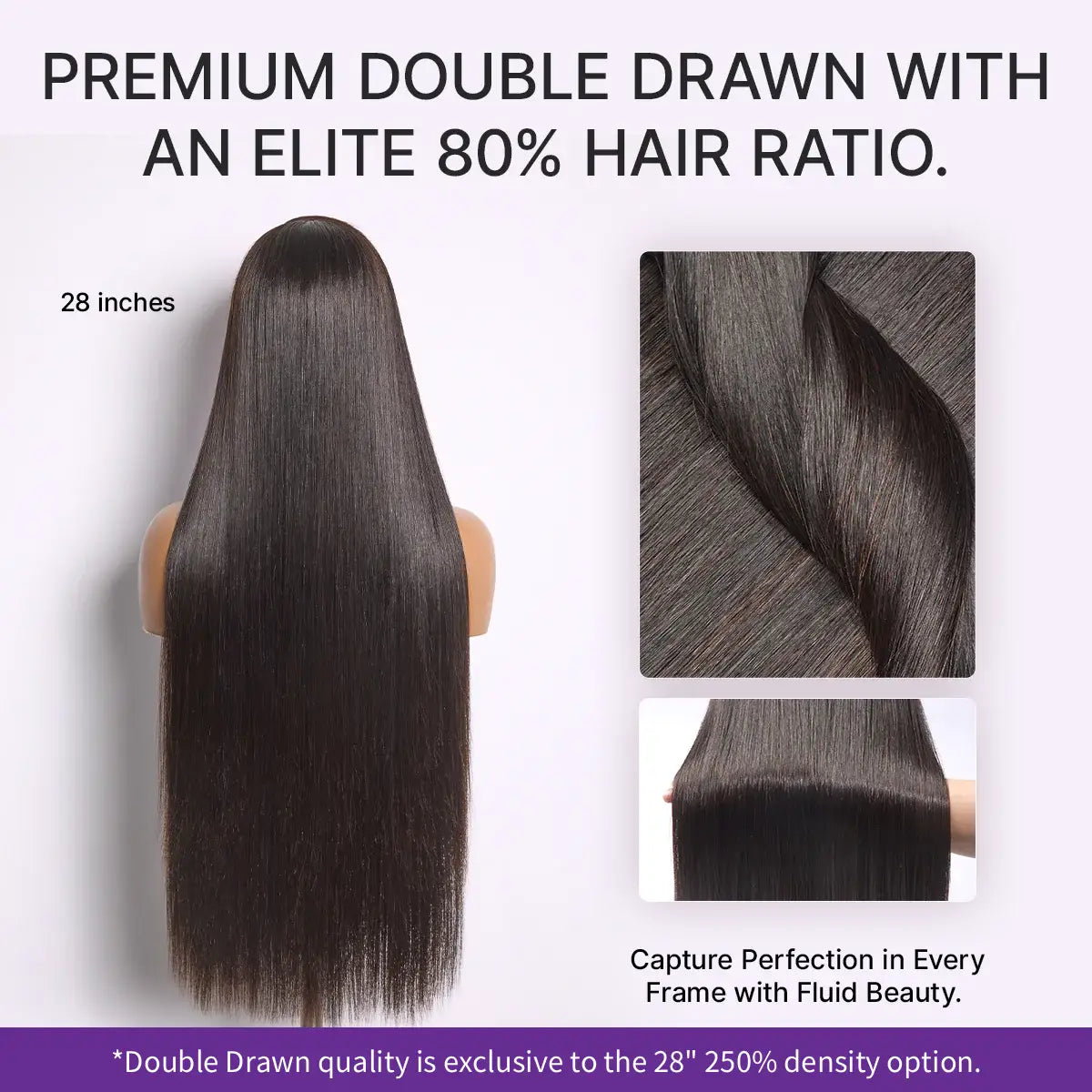 New Customers Only | Halo Hair Style All-Day Comfort Wig 180% / 250% Density Bone Straight with Baby Hair PartingMax Glueless 7x6 Closure HD Lace Wig Pre-Cut Lace