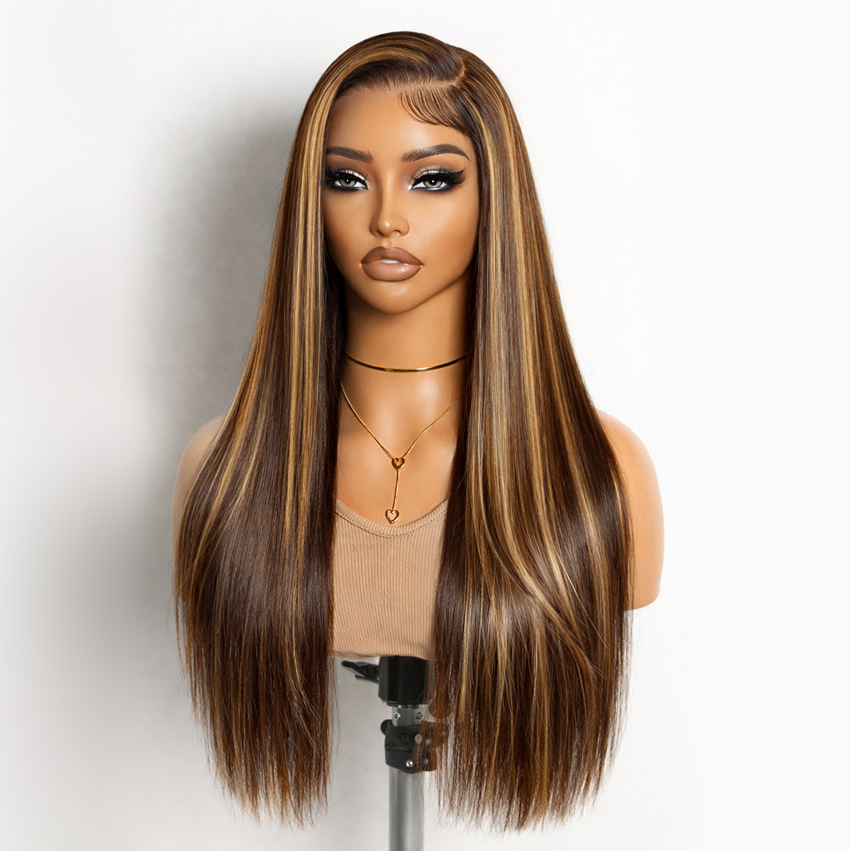 US Only | Halo Hair Style All-Day Comfort Wig 180% / 250% Density Bone Straight with Baby Hair PartingMax Glueless 7x6 Closure HD Lace Wig Pre-Cut Lace