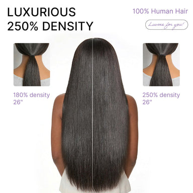 US Only | Halo Hair Style All-Day Comfort Wig 180% / 250% Density Bone Straight with Baby Hair PartingMax Glueless 7x6 Closure HD Lace Wig Pre-Cut Lace