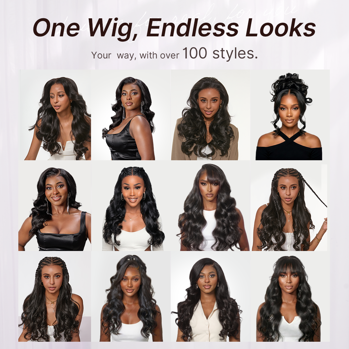 Halo Hair Style All-Day Comfort Wig PartingMax Glueless 7x6 Closure HD Lace Loose Body Wave Long Wig Pre-Cut Lace
