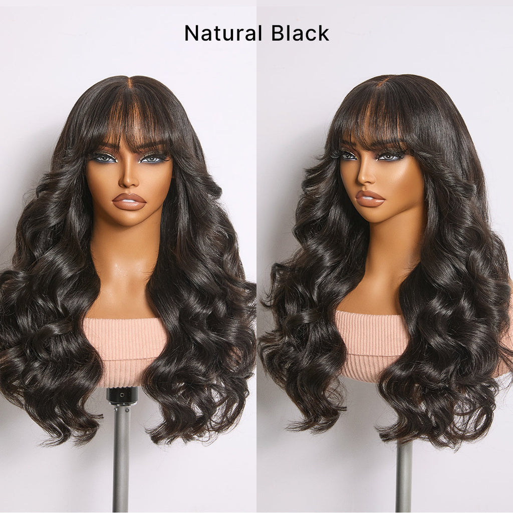 Melted Hair Natural Black Body Wave Wig 13x6 Frontal Wig – Style 3578