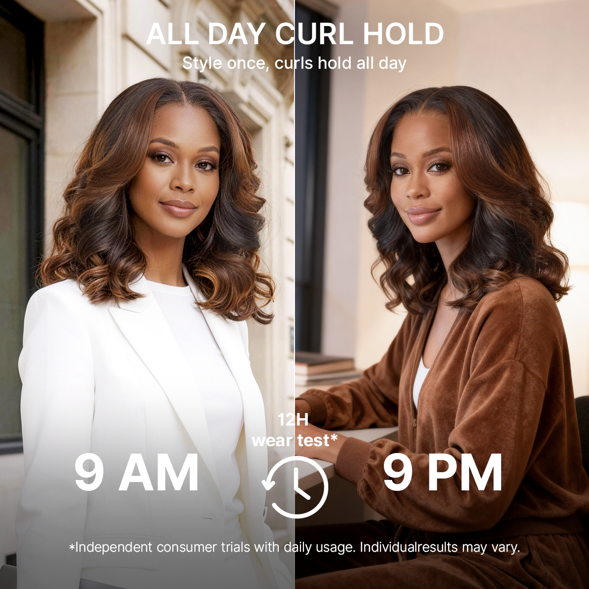 Halo Hair Style All-Day Curl Hold Premier Grade Hair Ombre Brown Body Wave CuticleAlign PartingMax Glueless 7x6 HD Lace Wig Pre-Cut Lace
