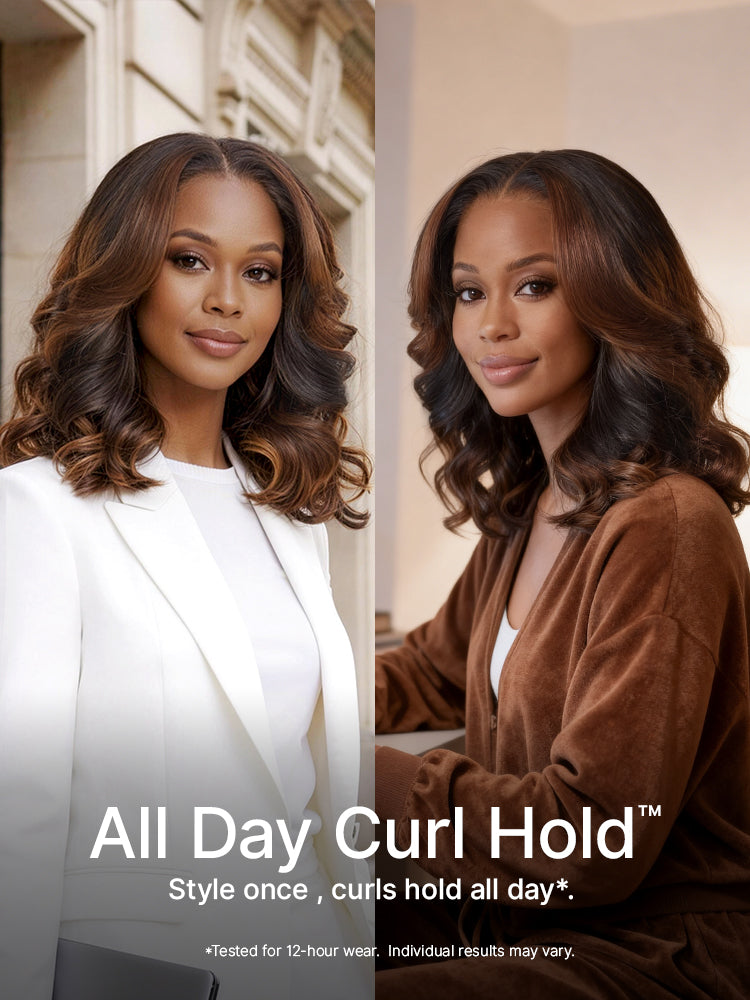 Melted Hair All-Day Curl Hold Premier Grade Hair Ombre Brown Body Wave CuticleAlign PartingMax Glueless 7x6 HD Lace Wig Pre-Cut Lace-13
