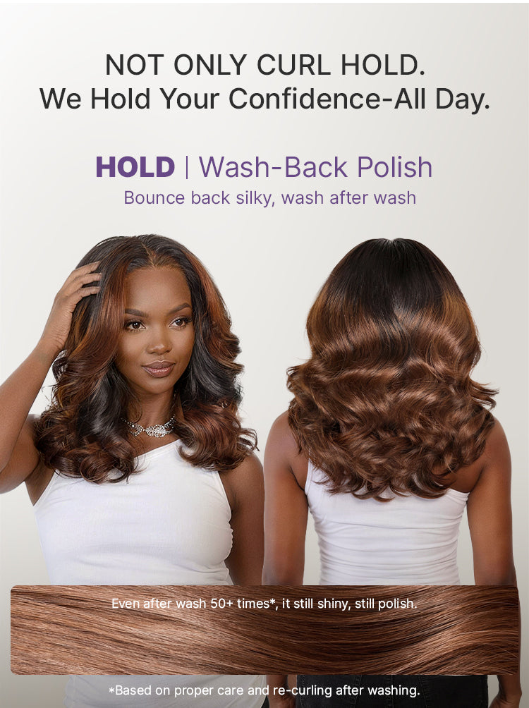 Melted Hair All-Day Curl Hold Premier Grade Hair Ombre Brown Body Wave CuticleAlign PartingMax Glueless 7x6 HD Lace Wig Pre-Cut Lace-19
