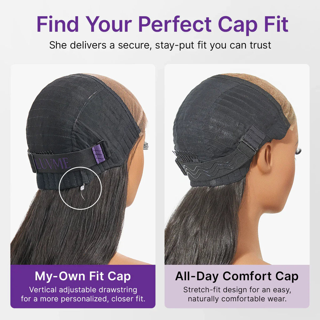 MyOwn-Fit PartingMax Glueless Wig 180% Density Loose Body Wave / Light Yaki Straight Ready to Go 7x6 Closure HD Lace Pre Cut & Plucked & Bleached