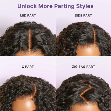 Wear & Go Ombre Brown Fluffy Curly 180% Density Glueless 5x5 Closure HD Lace Wig Pre-Cut Lace