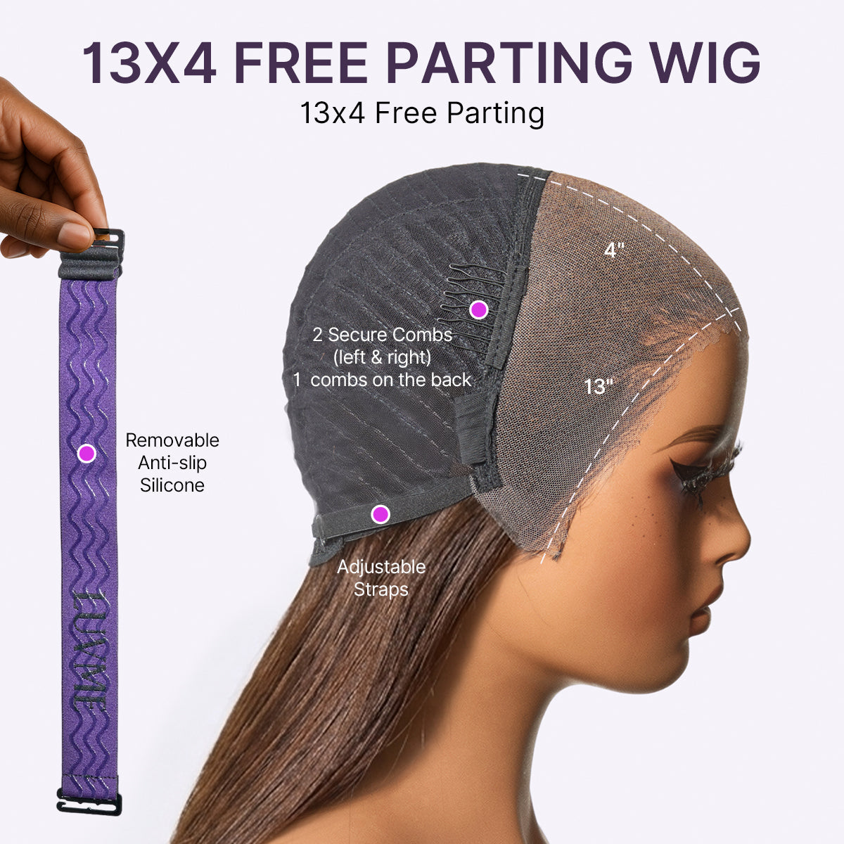Melted Hair 180% Brown Silky Straight Wig Glueless 13x4 Frontal Pre-Cut Lace Wig