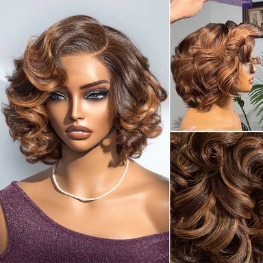 Melted Hair 150% Natural Black Loose Wave Wig Glueless Minimalist Lace Pre-Cut Lace Wig