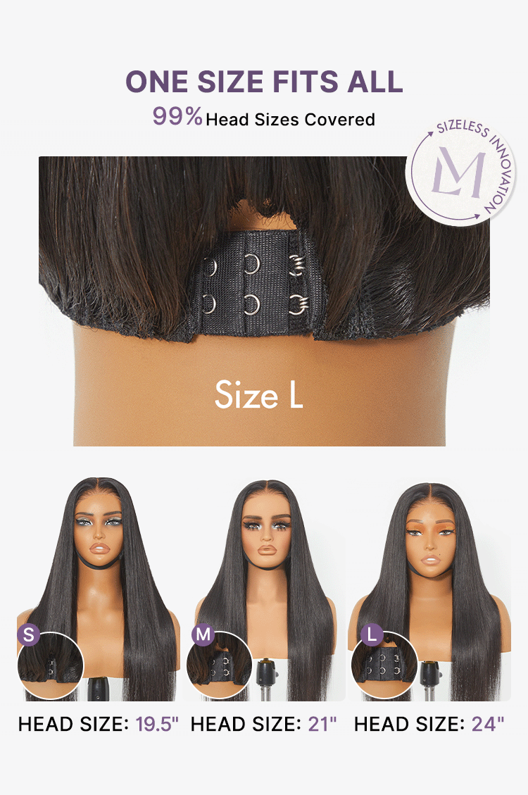 Melted Hair All-Day Comfort Wig 180% Density Blonde Highlight Butterfly Cut Layered Light Yaki Straight Glueless 7x6 Closure HD Lace Wig Pre-Cut Lace-26