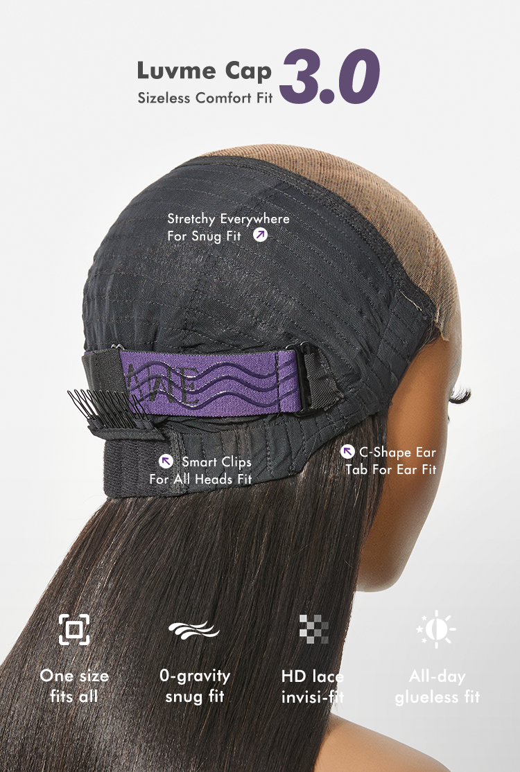 Melted Hair All-Day Comfort™ Wig 180% Density Ombre Brown Butterfly Cut Layered Light Yaki Straight Glueless 7x6 Closure HD Lace Human Hair Wig Pre-Cut Lace-66