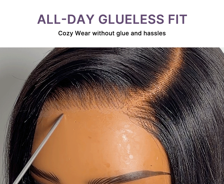 Melted Hair All-Day Comfort™ Wig 180% Density Ombre Brown Butterfly Cut Layered Light Yaki Straight Glueless 7x6 Closure HD Lace Human Hair Wig Pre-Cut Lace-67