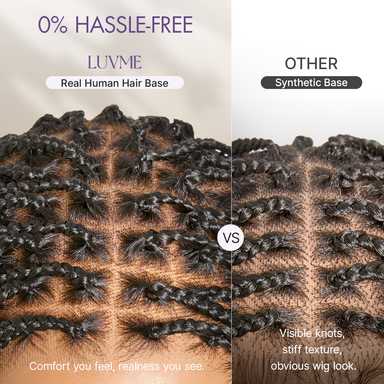 OwnScalp Lightweight Salon-Like Braids with a Real Scalp Look Full HD Lace Knotless Box Braided Wig Flexi-Fit Invisi Drawstring Cap - US Only
