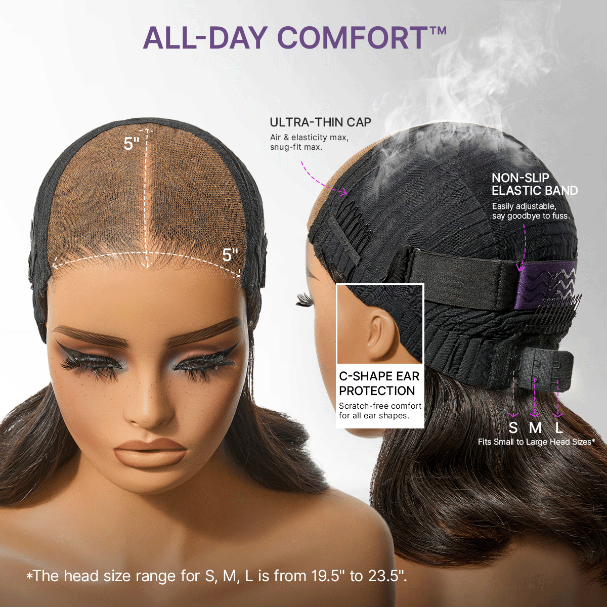 Clara | RawMagic – Brown Highlight Loose Wave 5x5 Closure Lace Glueless Wig 100% Human Hair