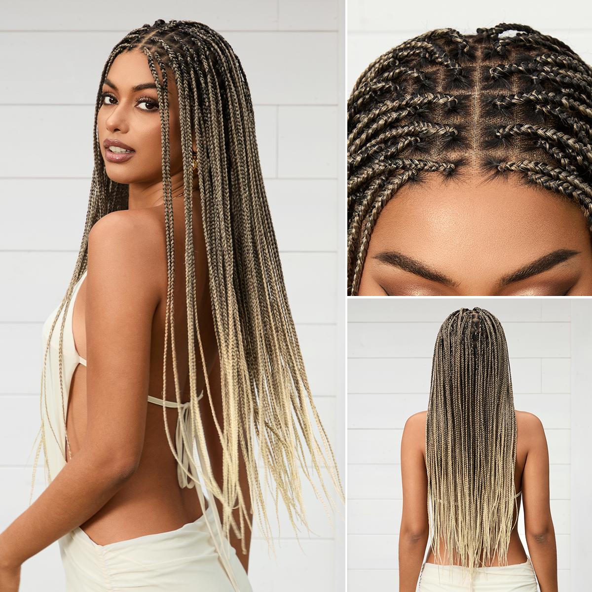 OwnScalp Lightweight Salon-Like Braids with a Real Scalp Look Full HD Lace Knotless Box Braided Wig Flexi-Fit Invisi Drawstring Cap - US Only
