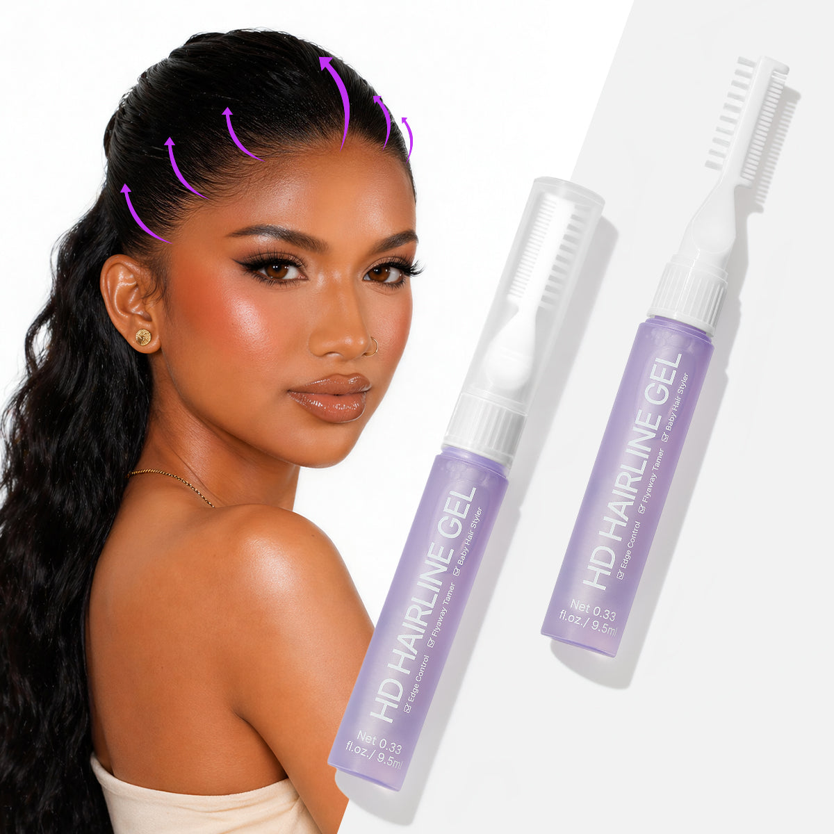 US Only | Halo Hair Style Edge Control Stick 2.0 - Strong Hold for Wigs, Portable Hair Styling Tool