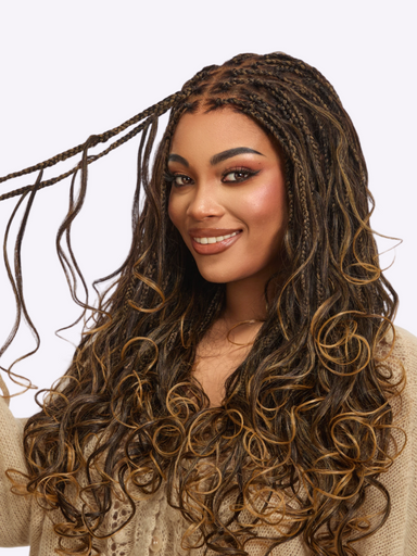 OwnScalp 613 Blonde Lightweight Salon-Like Braids with a Real Scalp Look Full HD Lace Knotless Box Braided Wig Drawstring Cap - US Only