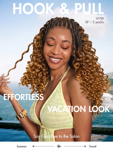 Readitress Pre-Separated Feather Crochet Human Hair for Miracle Knots Boho Braids | Ombre Brown Deep Wave Protective Style (Free Gifts Included)