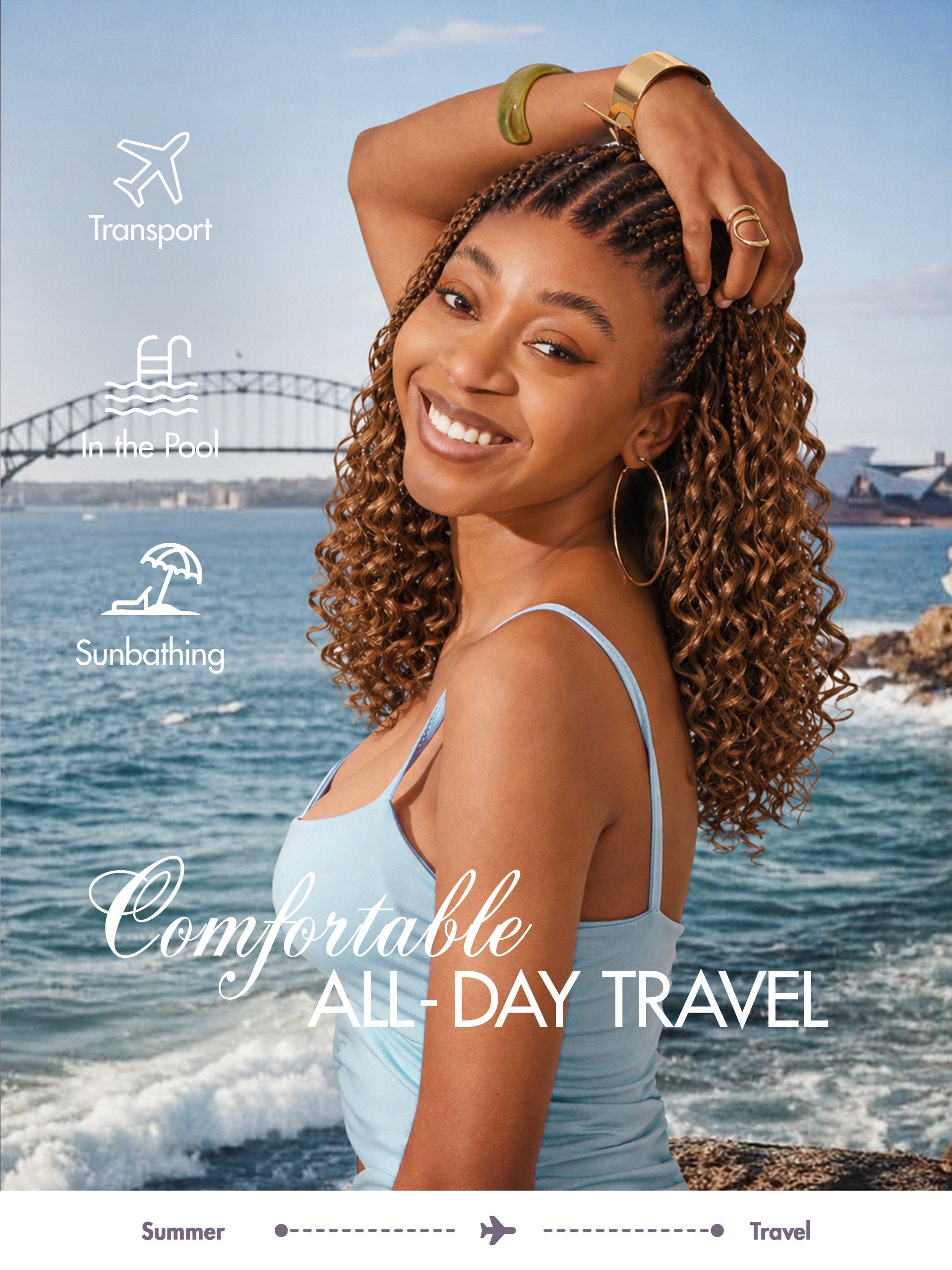 Readitress Pre-Separated Feather Crochet Human Hair for Miracle Knots Boho Braids | Ombre Brown Deep Wave Protective Style (Free Gifts Included)