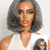 Boss Vibe Salt & Pepper Layered Bob Glueless Pre-Cut Minimalist HD Lace Grey Wig
