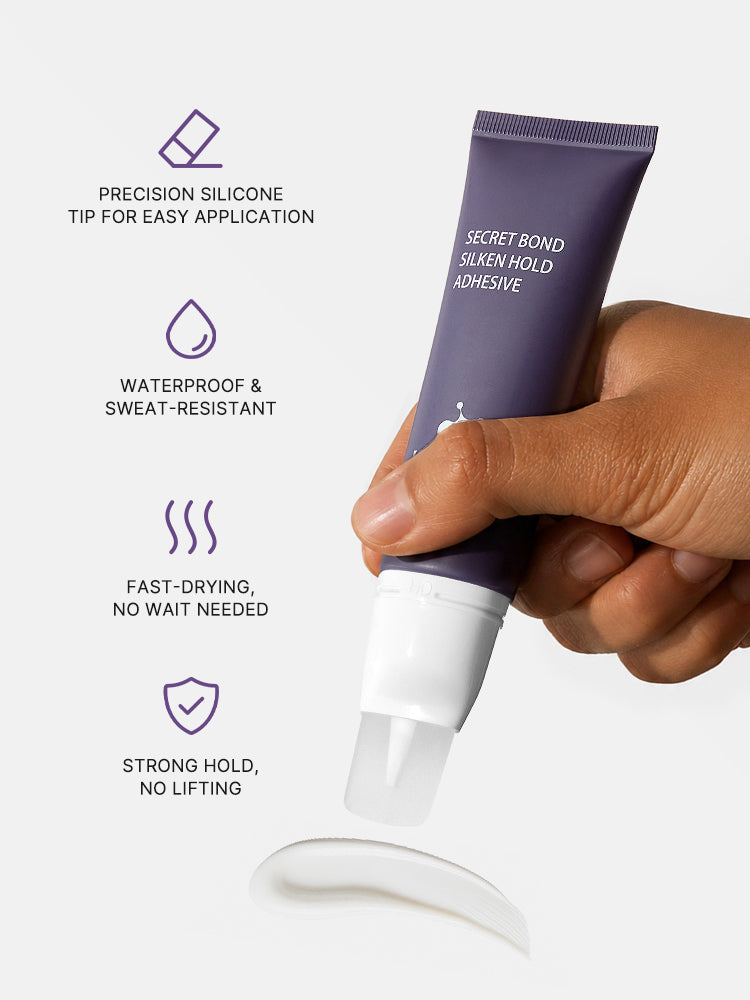 US Only | Halo Hair Style Wig Hairline Glue - Silicone Applicator for Easy Mess-Free Application, Invisible Strong Hold