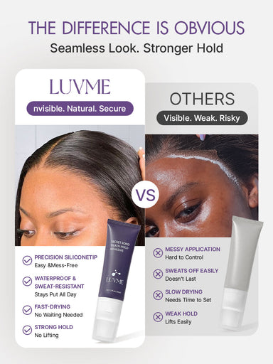 US Only | Halo Hair Style Wig Hairline Glue - Silicone Applicator for Easy Mess-Free Application, Invisible Strong Hold | Add-on Item