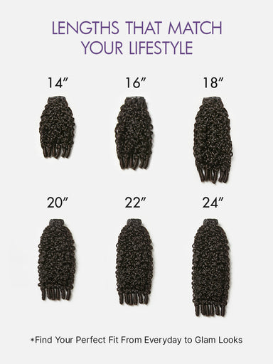Burmese Curly Finger Coil Ends Seamless Clip in Extensions Real Human Hair Pieces 135g 9pcs / 7pcs with Free Gift