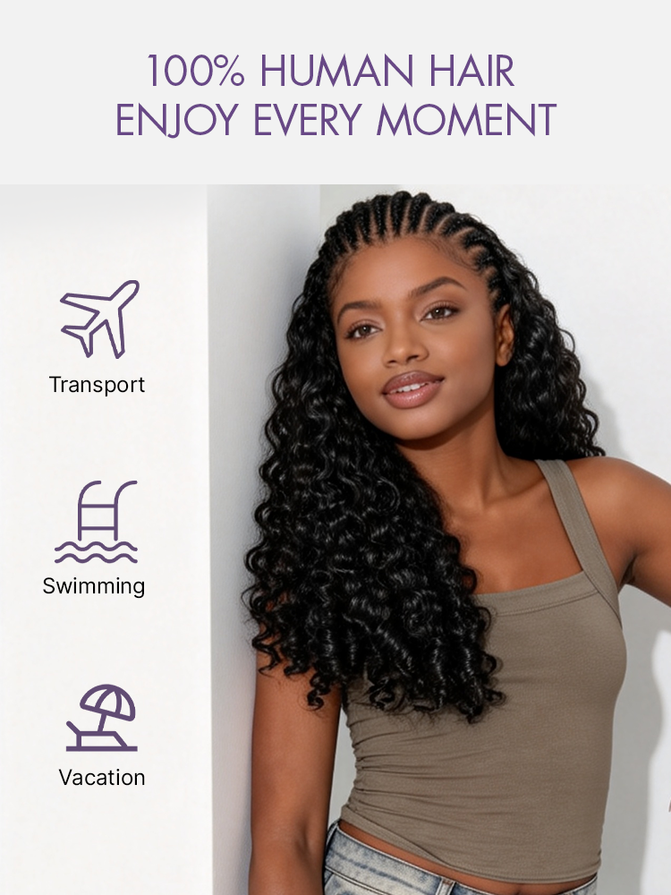 Readitress Pre-Separated Feather Crochet Human Hair for Miracle Knots Boho Braids | Burmese Curly Finger Coil Ends Protective Style (Free Gifts Included) - US Only