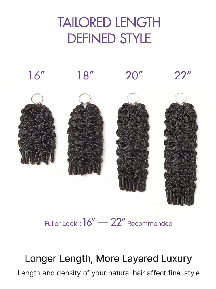 Readitress Pre-Separated Feather Crochet Human Hair for Miracle Knots Boho Braids | Burmese Curly Finger Coil Ends Protective Style (Free Gifts Included) - US Only