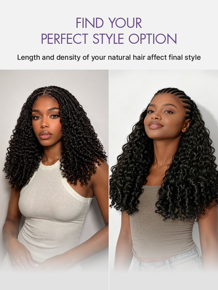 Readitress Pre-Separated Feather Crochet Human Hair for Miracle Knots Boho Braids | Burmese Curly Finger Coil Ends Protective Style (Free Gifts Included) - US Only