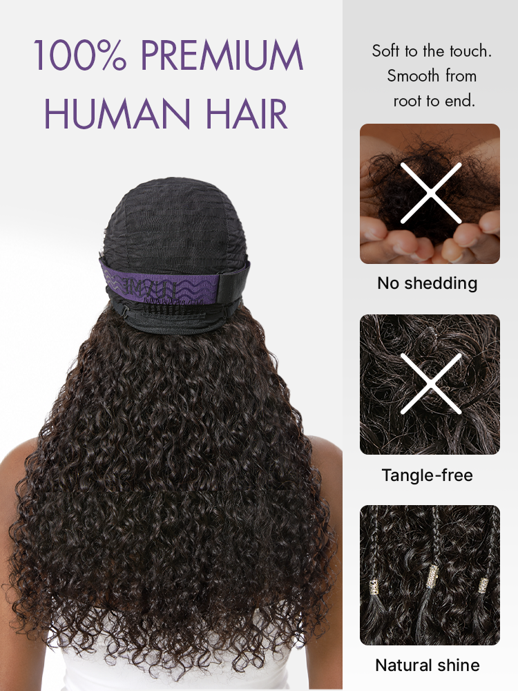 Natural Black Boho Cornrow Braids 13x4 Frontal Lace Deep Curly Long Wig Pre-cut Lace