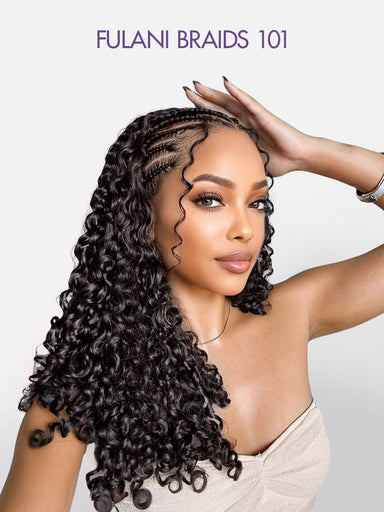 Readitress Knotless Fulani Braids Deep Wave Glueless Ear-to-ear 13x4 Frontal HD Lace Wig Human Hair