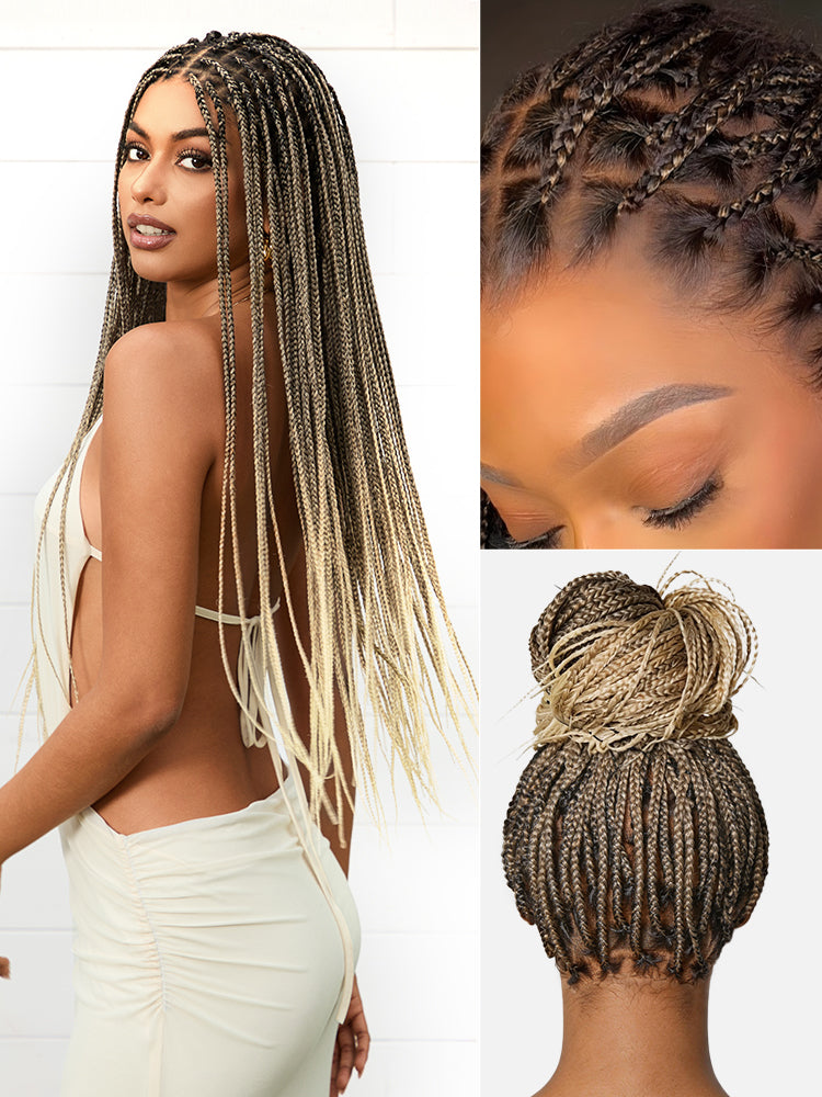 Melted Hair 613 Blonde Braided Wig Full Lace Wig