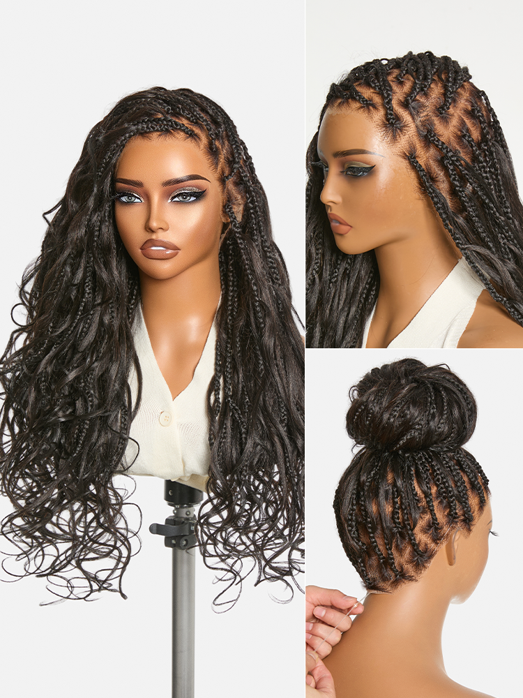 Melted Hair Honey Blonde French Curl Wig Full Lace Wig