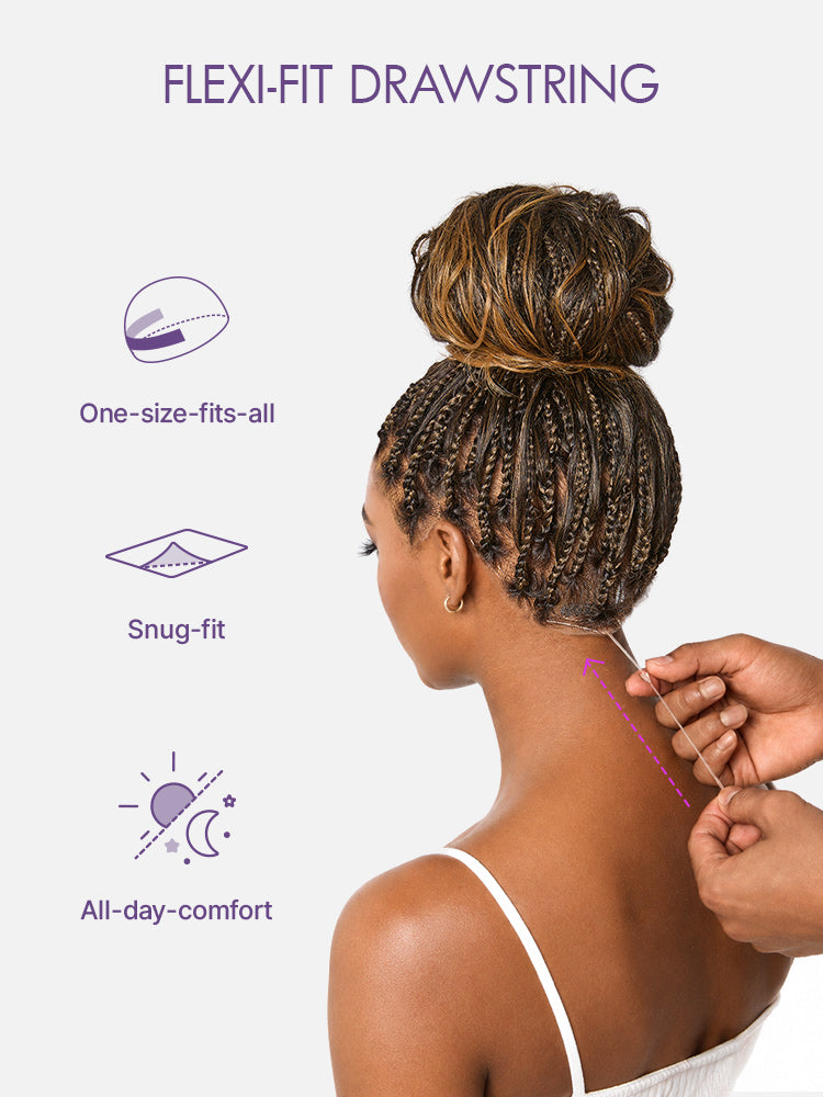 New Customers Only | OwnScalp Ombre Honey Blonde French Curl Knotless Boho Braids HD Full Lace Long Wig Flexi Fit Invisi Drawstring Cap - US Only