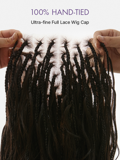 OwnScalp HD Full Lace Knotless Boho Curls Braided Bob Pre-Cut Lace Wig Flexi Fit Invisi Drawstring Cap