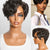 Beginner Friendly Natural Black Lightweight Roll Curl Glueless Minimalist HD Lace Short Pixie Cut Wig Pre Cut Lace