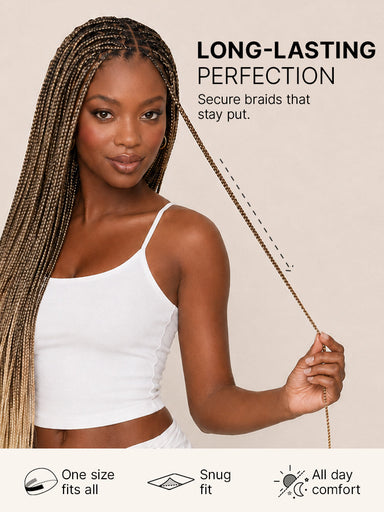OwnScalp 613 Blonde Lightweight Salon-Like Braids with a Real Scalp Look Full HD Lace Knotless Box Braided Wig Drawstring Cap - US Only