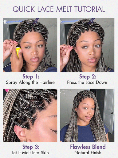 OwnScalp 613 Blonde Lightweight Salon-Like Braids with a Real Scalp Look Full HD Lace Knotless Box Braided Wig Drawstring Cap - US Only